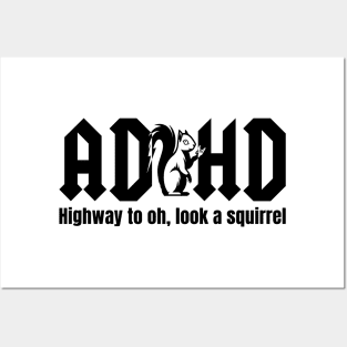 ADHD Squirrel Funny T-Shirt Design Posters and Art